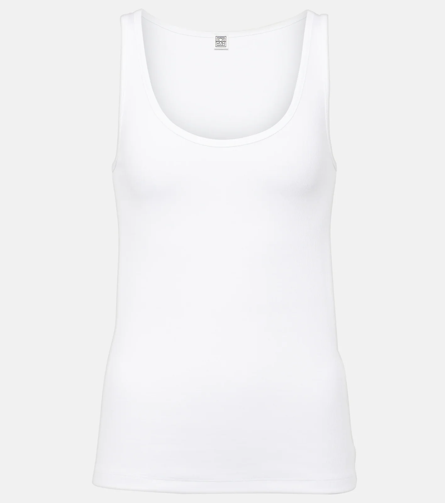 Ribbed-knit cotton-blend jersey tank top Ribbed-knit cotton-blend jersey tank top