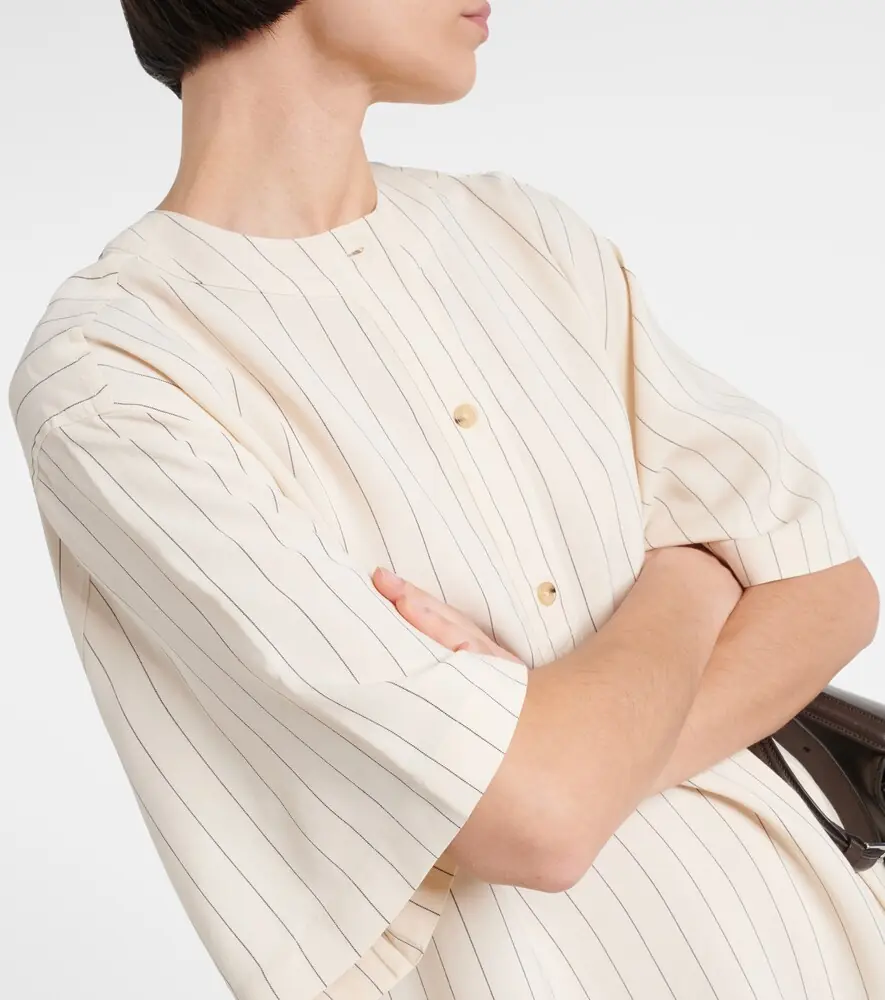 TOTEME Pinstriped midi shirt dress | Thumbnail 3