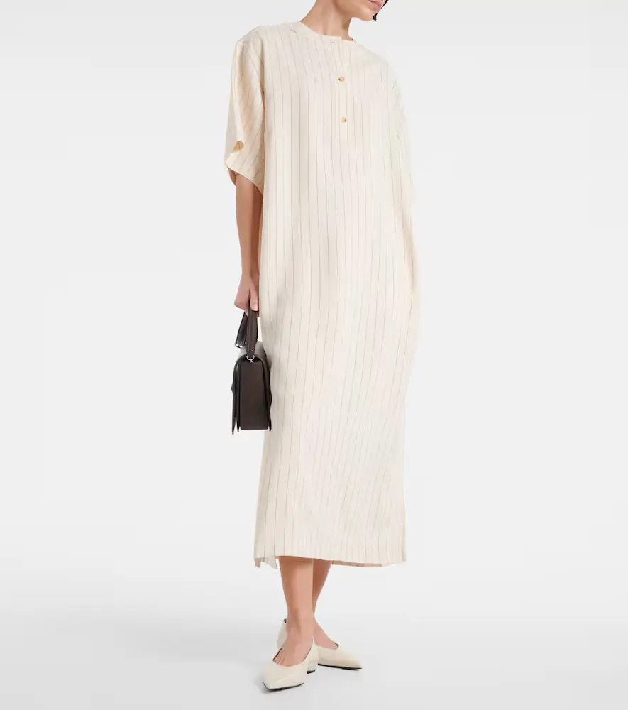 TOTEME Pinstriped midi shirt dress | Thumbnail 4