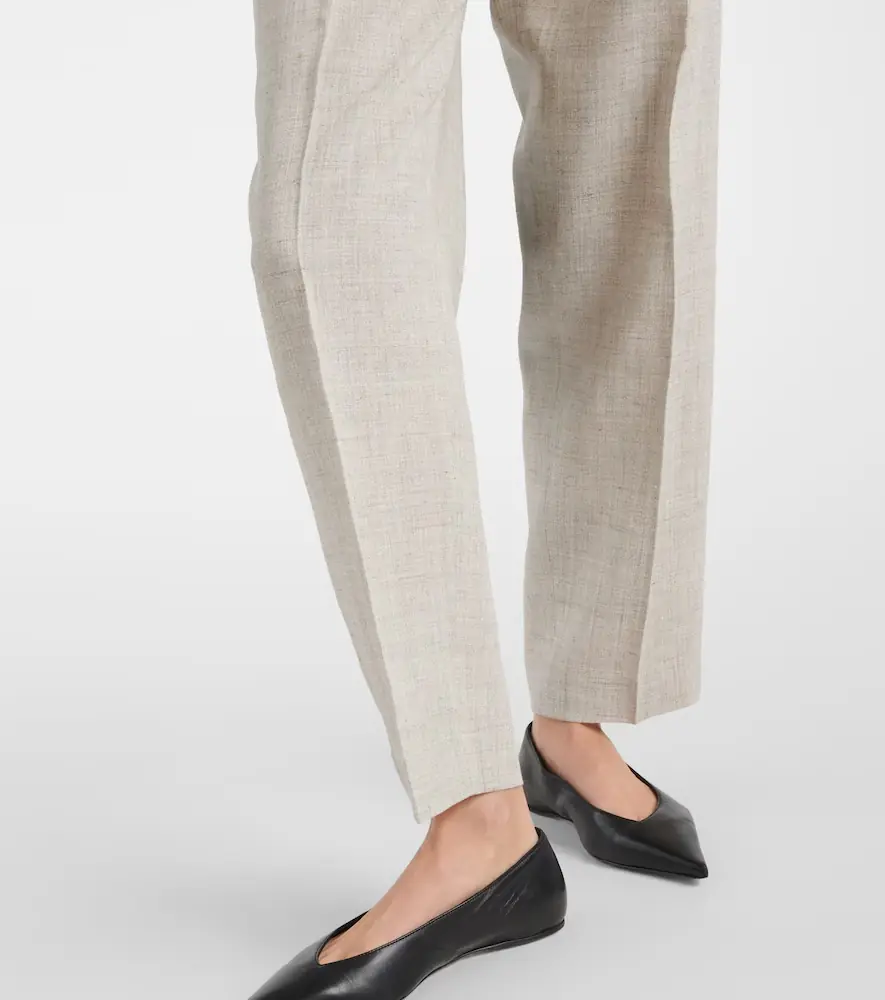 TOTEME Pleated tailored straight pants | Thumbnail 3