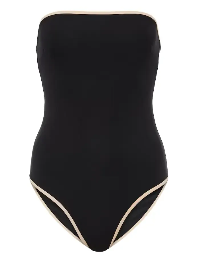 Strapless jersey swimsuit Strapless jersey swimsuit
