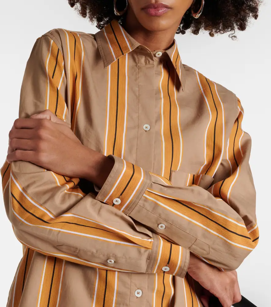 TOTEME Jacquard striped cotton-blend shirt dress | Thumbnail 2