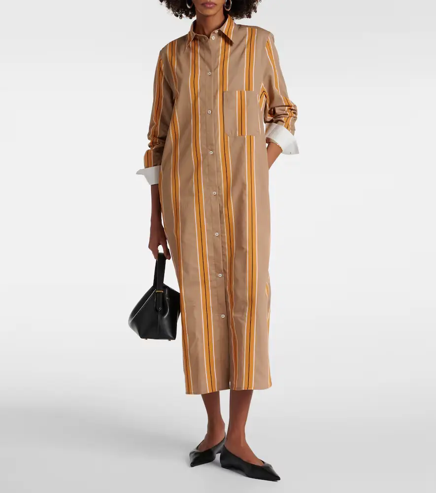 TOTEME Jacquard striped cotton-blend shirt dress | Thumbnail 5