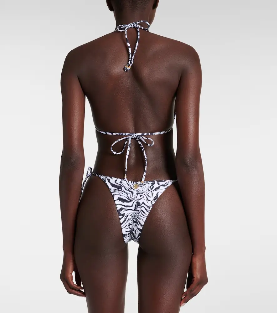 Bananhot Ring-detail zebra-print bikini bottoms | Thumbnail 2