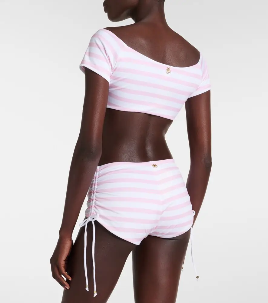 Bananhot Stefani striped ruched shorts | Thumbnail 3