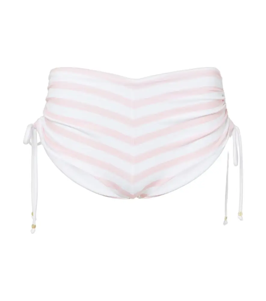 Bananhot Stefani striped ruched shorts