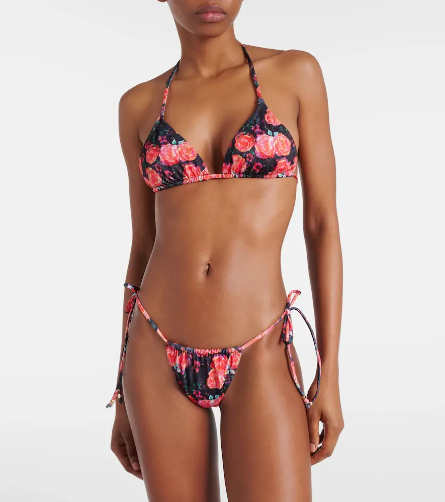 Bananhot Bell floral tringle bikini top | Thumbnail 2