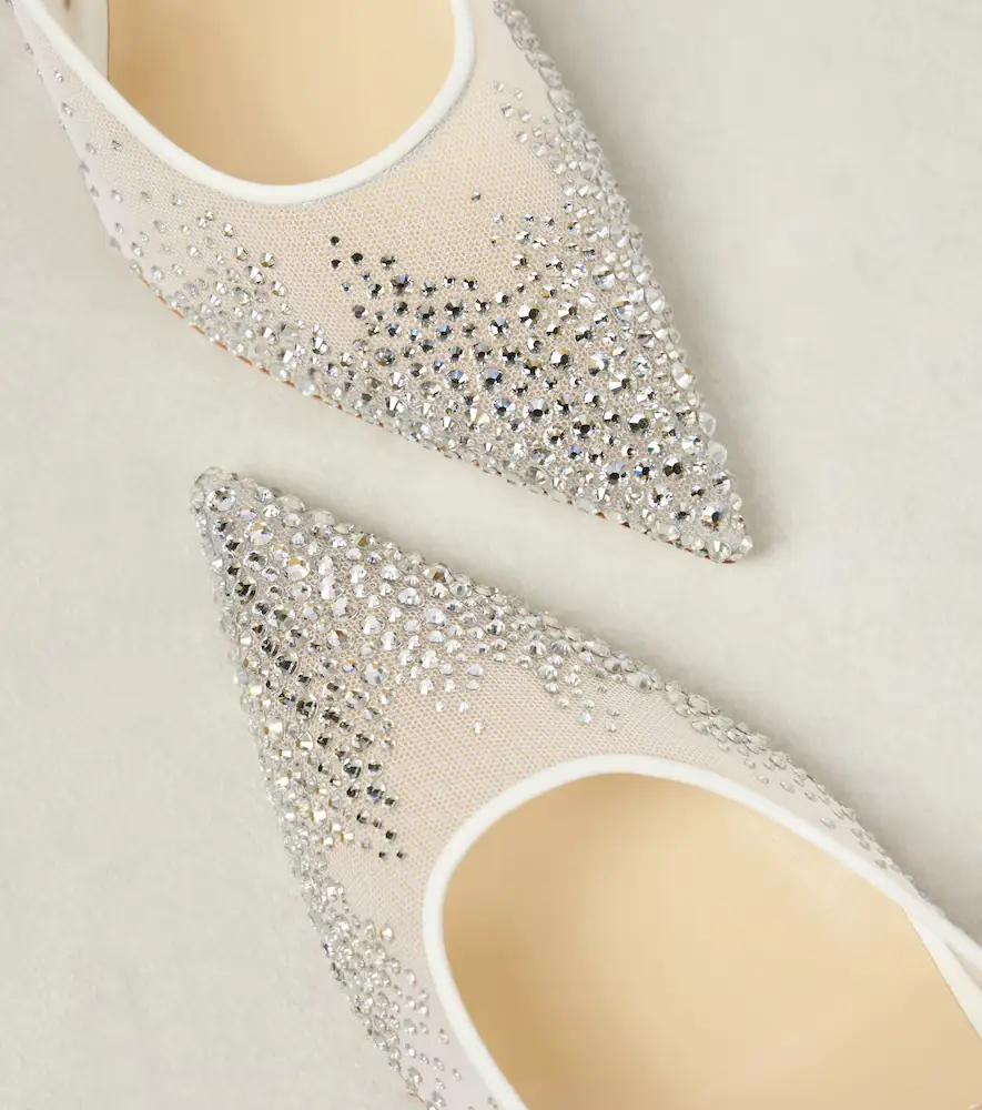 Jimmy Choo Love 85 crystal-embellished mesh pumps | Thumbnail 2
