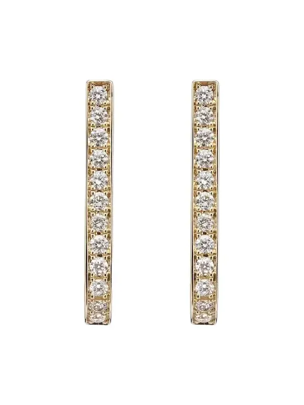 Link 18kt gold earrings with diamonds Link 18kt gold earrings with diamonds