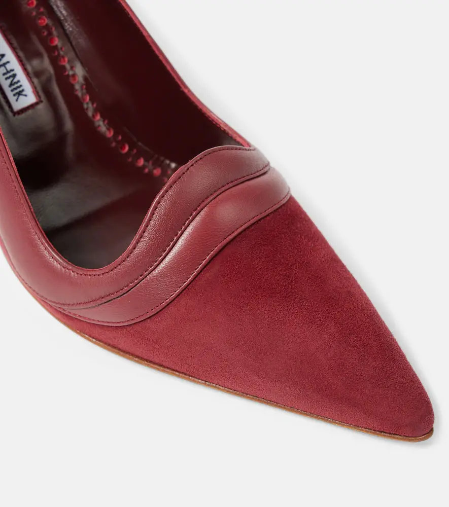 Manolo Blahnik Ajarafa 70 suede and leather pumps | Thumbnail 2