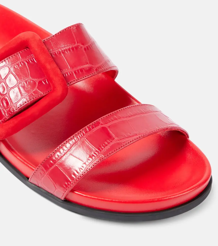 Manolo Blahnik Mayfu croc-effect leather sandals | Thumbnail 2