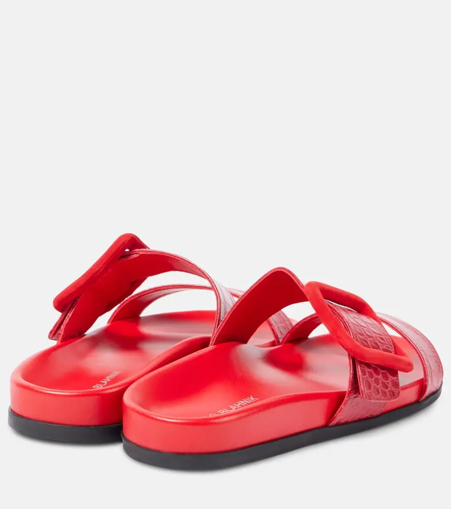 Manolo Blahnik Mayfu croc-effect leather sandals | Thumbnail 4