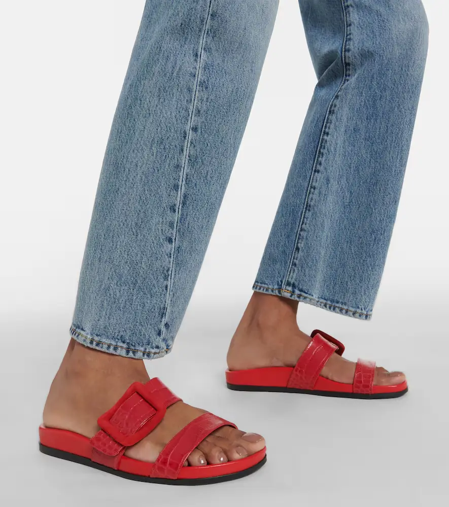 Manolo Blahnik Mayfu croc-effect leather sandals | Thumbnail 6