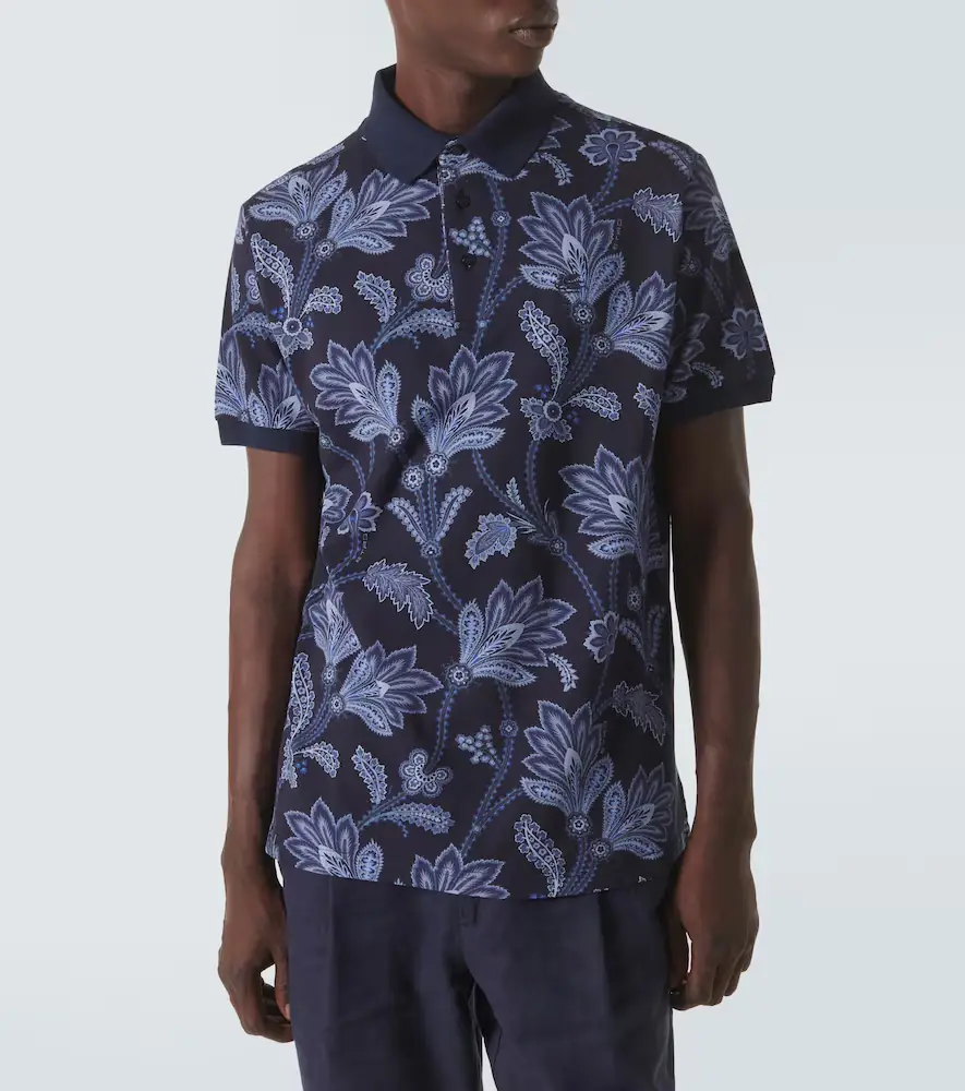 Etro Printed cotton piqué polo shirt | Thumbnail 3 Etro Printed cotton piqué polo shirt | Thumbnail 3