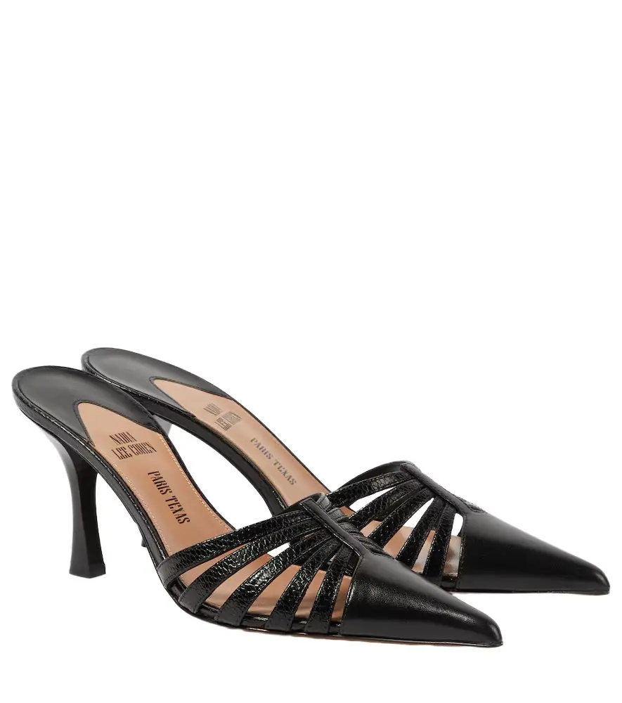 Paris Texas Nadia 85 cutout leather mules