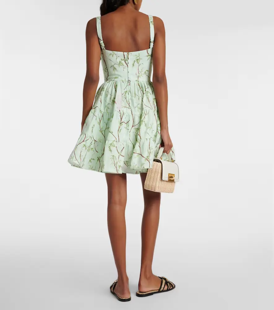 Agua by Agua Bendita Lima printed linen minidress | Thumbnail 4