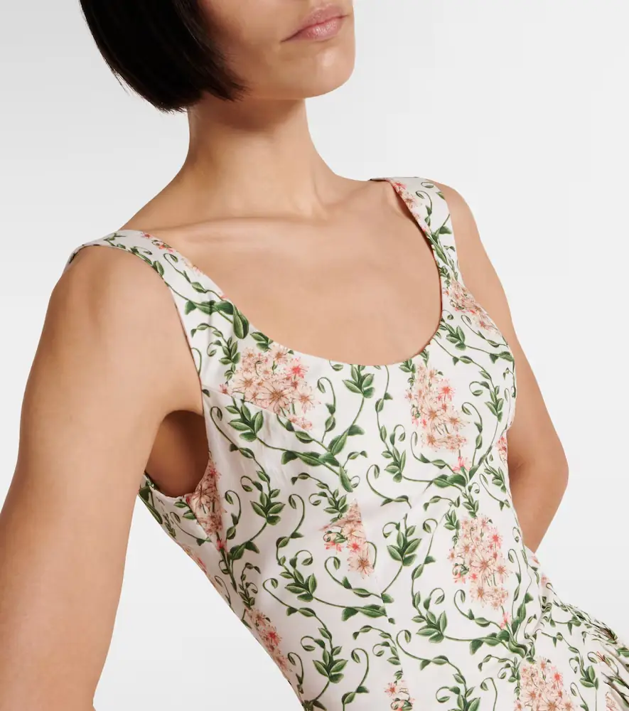 Agua by Agua Bendita Pluma floral corset cotton dress | Thumbnail 5
