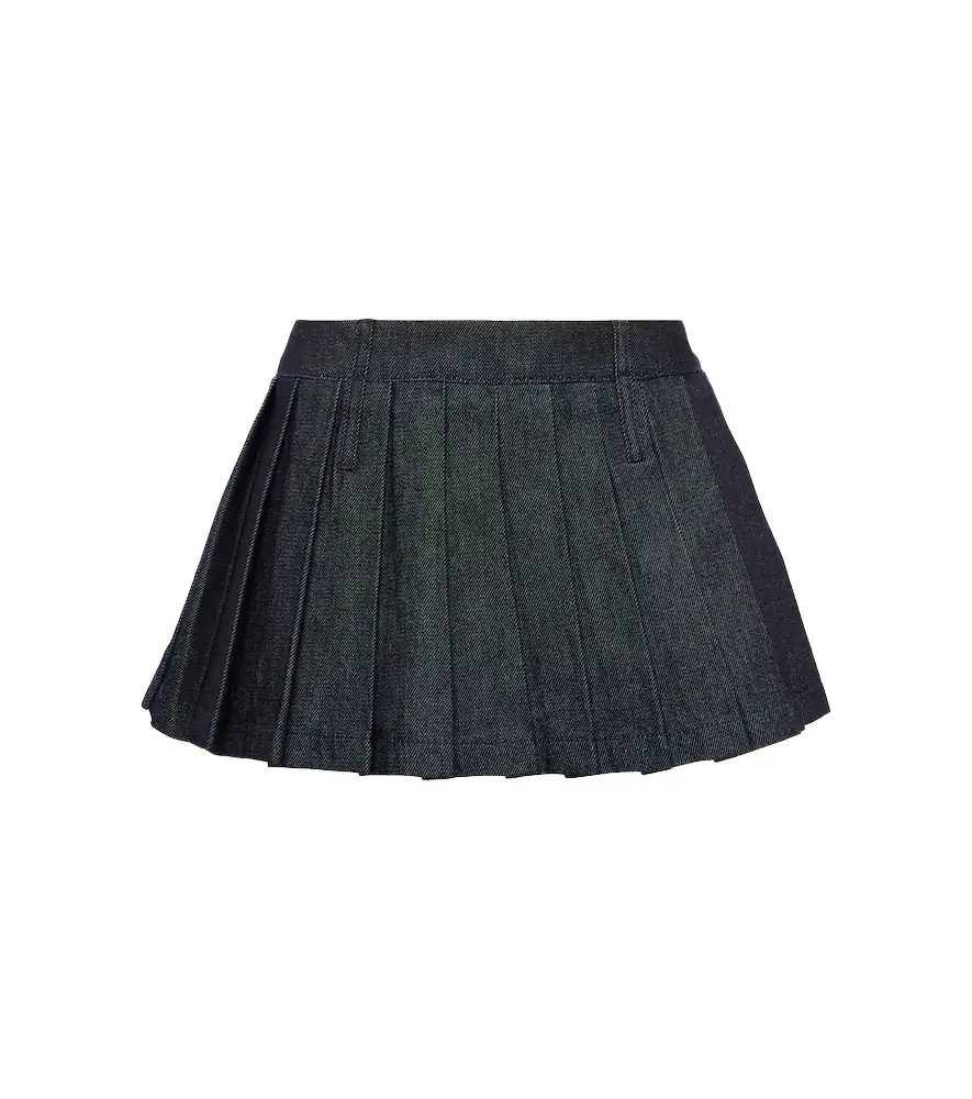 The Frankie Shop Blake pleated denim miniskirt | Image 1 The Frankie Shop Blake pleated denim miniskirt | Image 1