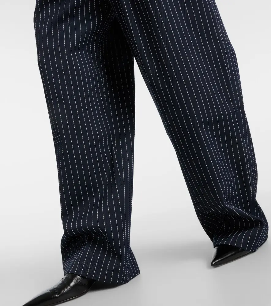 The Frankie Shop Ripley pinstripe twill wide-leg pants | Thumbnail 4
