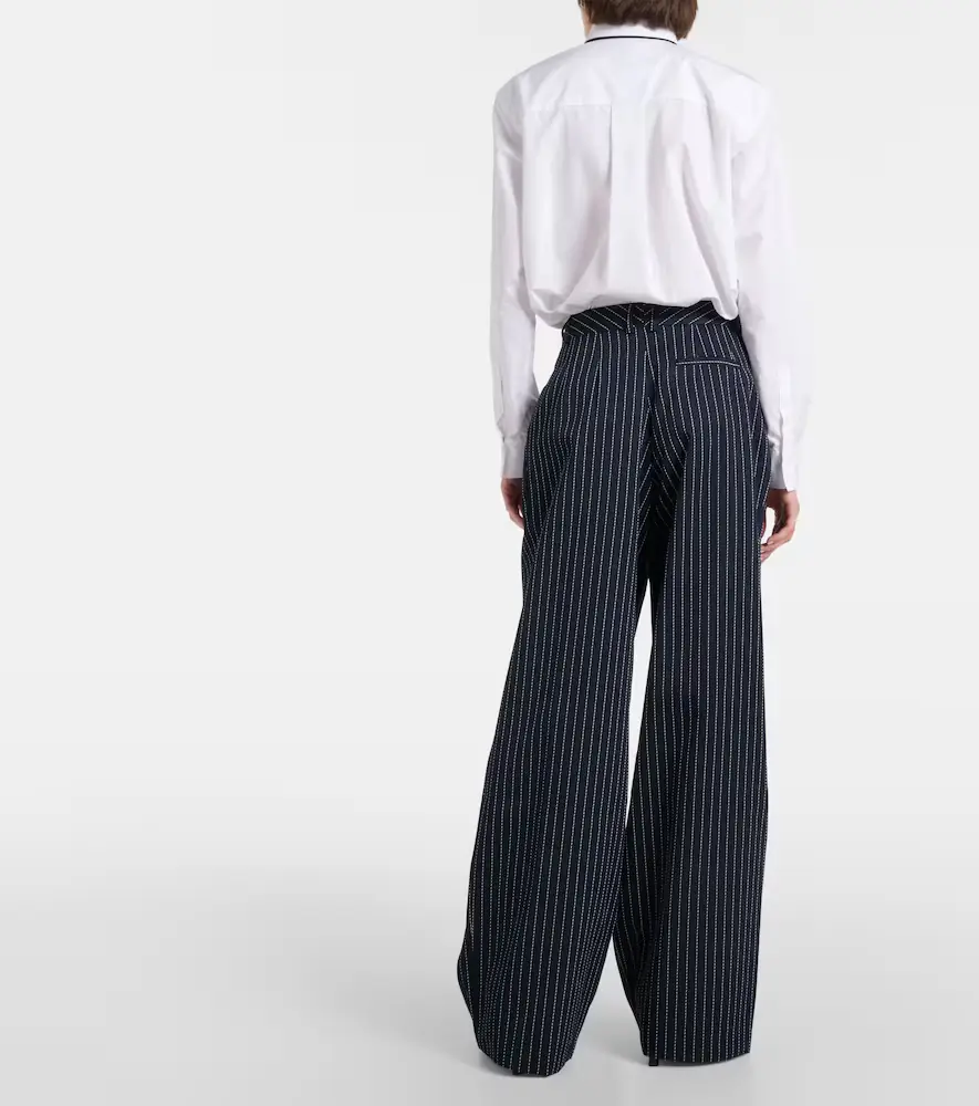The Frankie Shop Ripley pinstripe twill wide-leg pants | Thumbnail 5