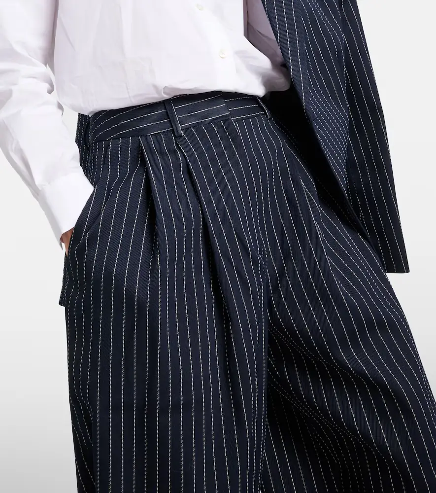 The Frankie Shop Ripley pinstripe twill wide-leg pants | Thumbnail 6
