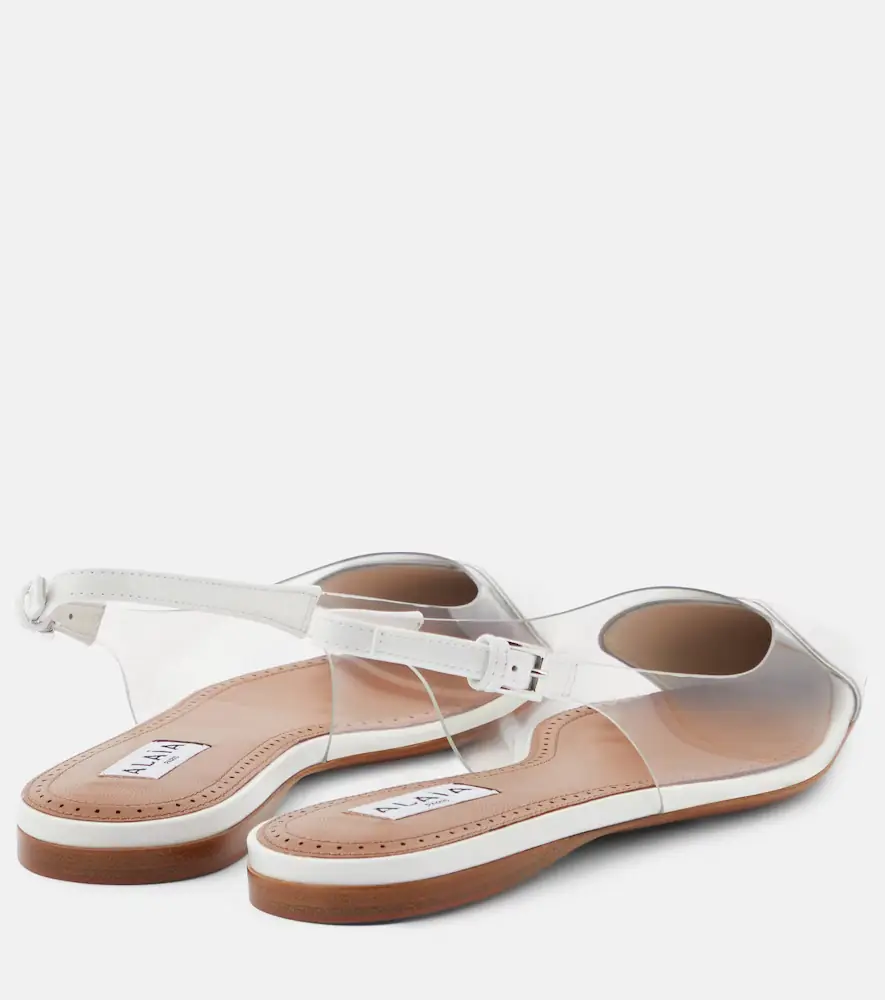 Alaïa Alaïa Le Caur patent leather and PU slingback flats | Thumbnail 4 Alaïa Alaïa Le Caur patent leather and PU slingback flats | Thumbnail 4