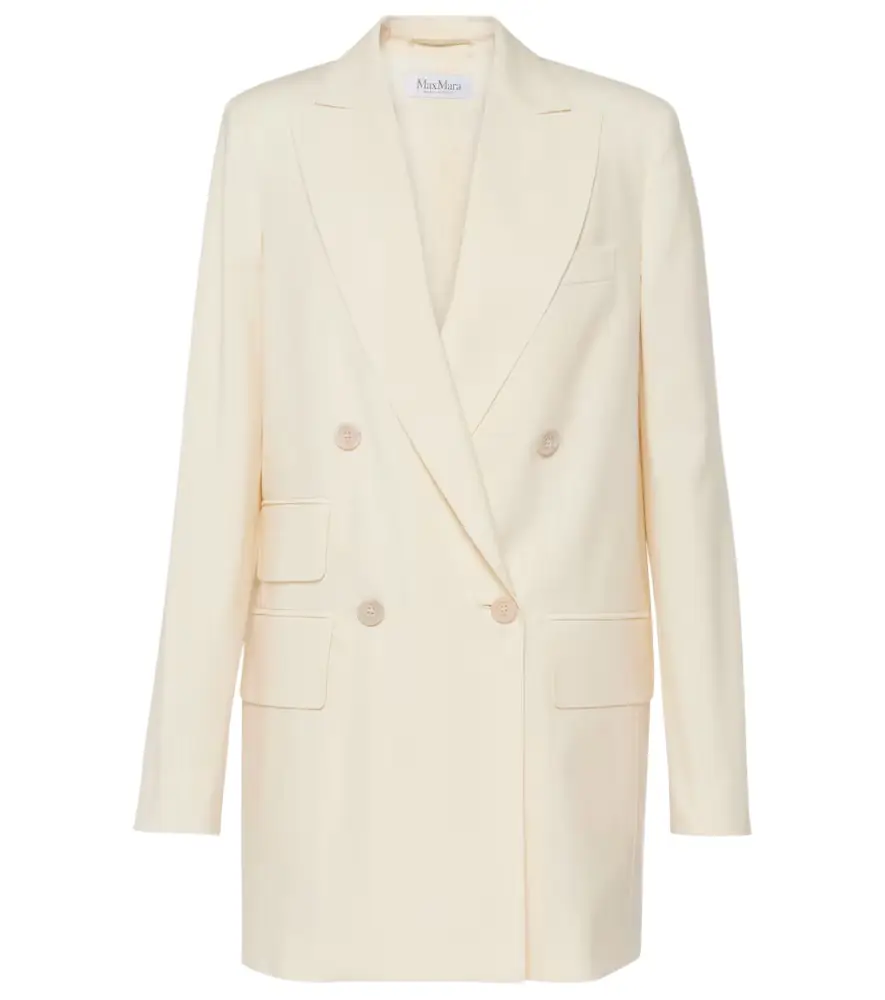 Max Mara Double-breasted virgin wool blazer