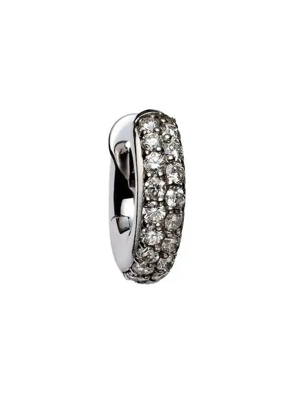 Spinelli Kilcollin Macro Hoop Mini 18kt white gold single earring with diamonds