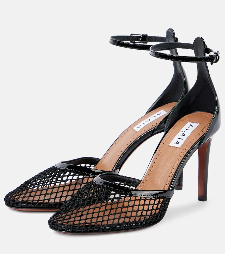 Alaïa Alaïa Leather-trimmed mesh pumps | Thumbnail 3 Alaïa Alaïa Leather-trimmed mesh pumps | Thumbnail 3