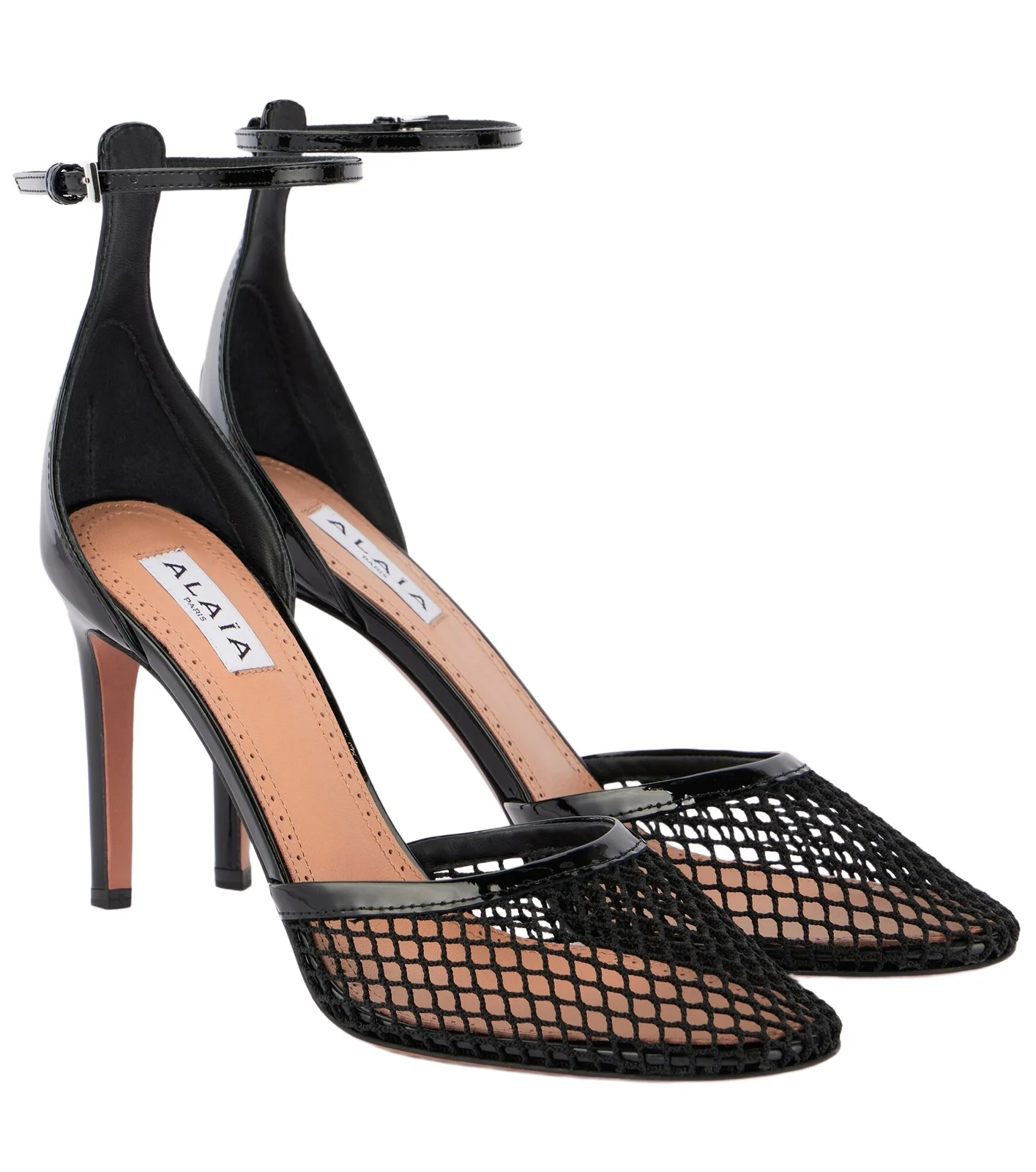 ALAÏA Leather-trimmed mesh pumps ALAÏA Leather-trimmed mesh pumps