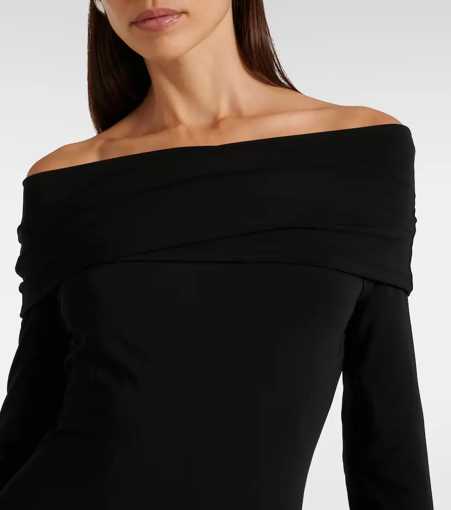 Max Mara Gerla off-shoulder jersey maxi dress | Thumbnail 2