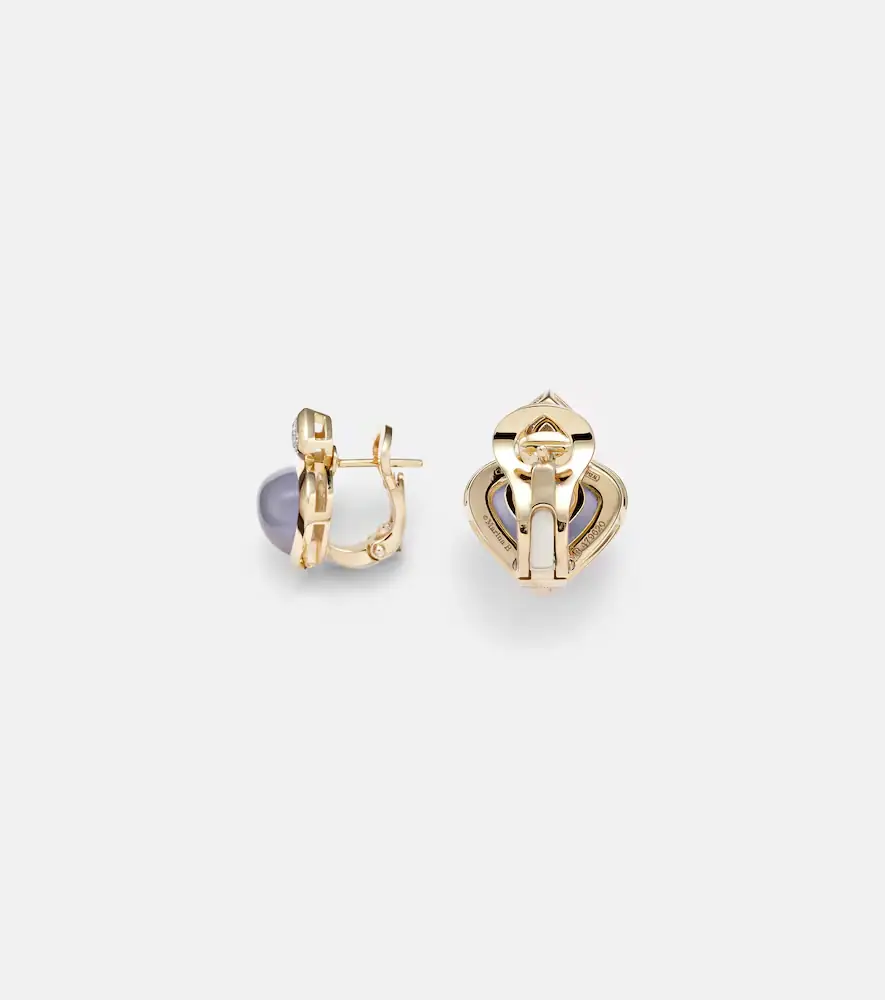 Marina B Trisolina 18kt gold earrings with chalcedony and diamonds | Thumbnail 5 Marina B Trisolina 18kt gold earrings with chalcedony and diamonds | Thumbnail 5