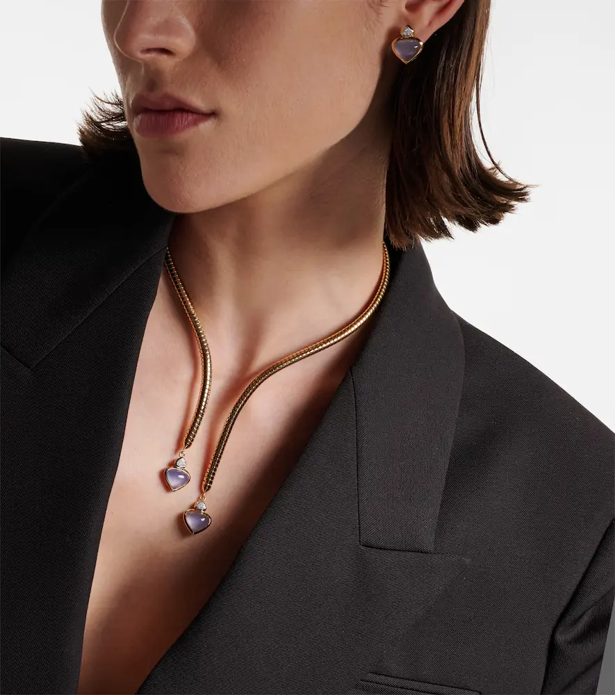Marina B Trisolina 18kt gold necklace with chalcedony and diamonds | Thumbnail 2 Marina B Trisolina 18kt gold necklace with chalcedony and diamonds | Thumbnail 2
