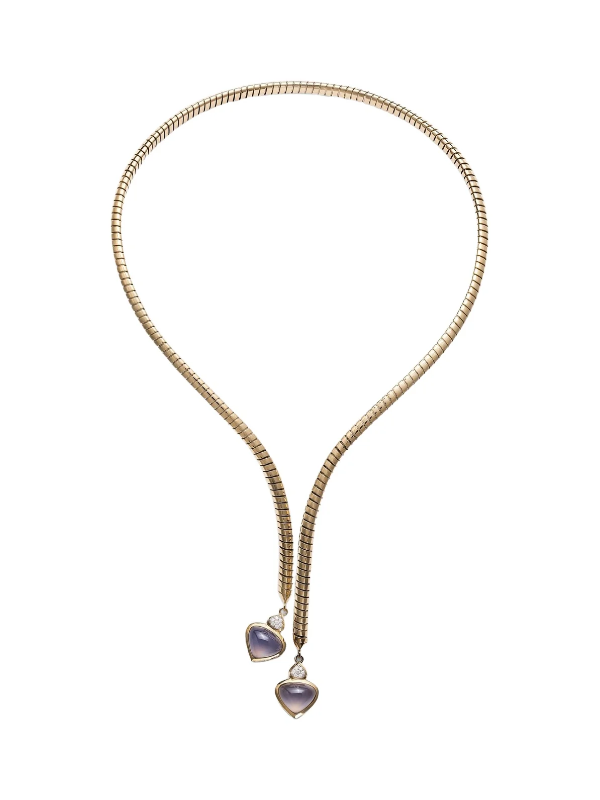Marina B Trisolina 18kt gold necklace with chalcedony and diamonds