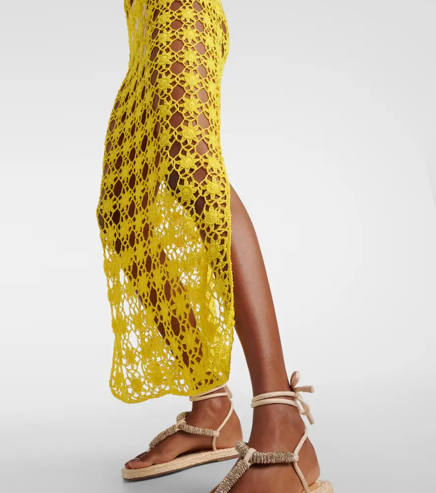 Anna Kosturova Bella crochet cotton maxi skirt | Thumbnail 5
