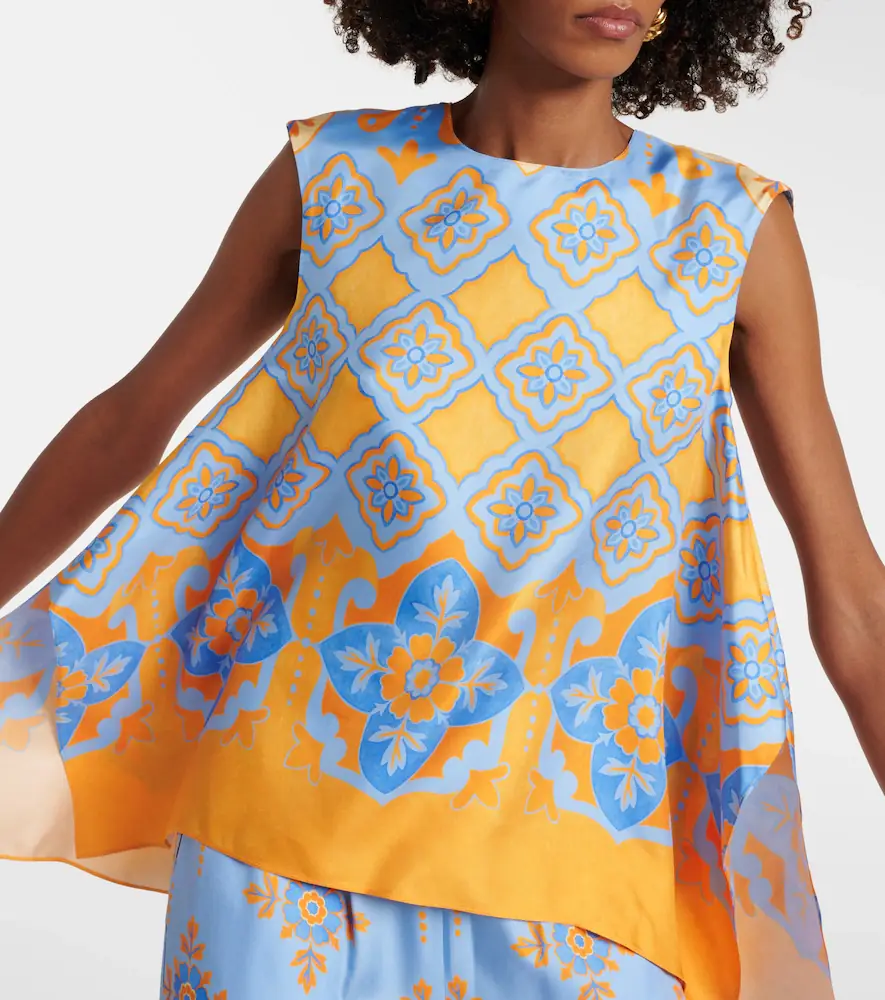 La DoubleJ San Carlo printed silk twill top | Thumbnail 2