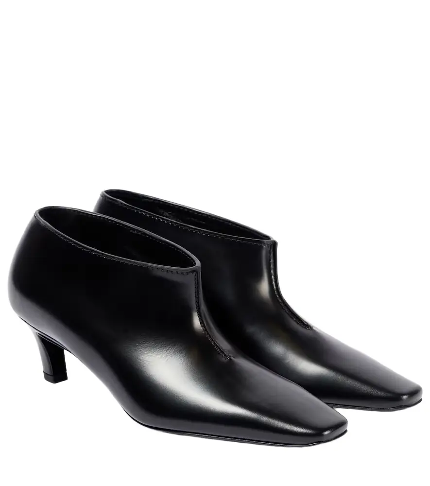 TOTEME Wide Shaft leather ankle boots