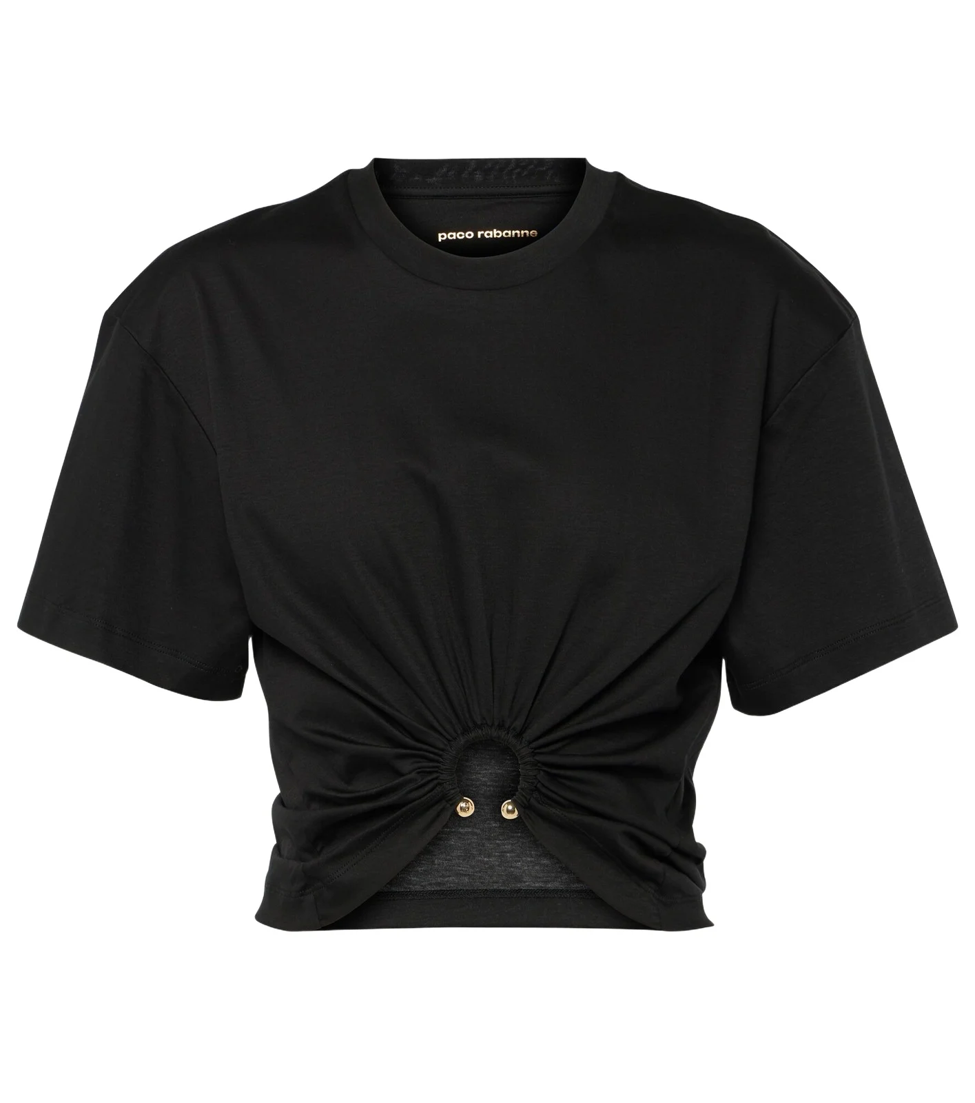Gathered cotton jersey crop top Gathered cotton jersey crop top
