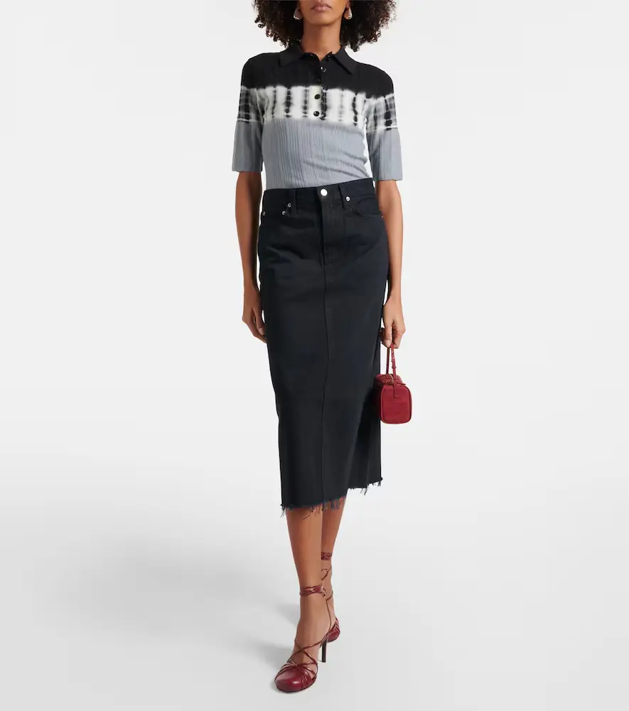 AGOLDE Della denim midi skirt | Thumbnail 3