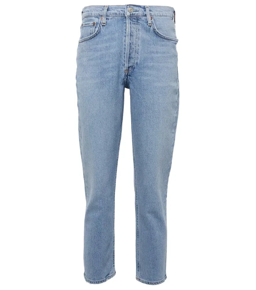 AGOLDE Riley high-rise cropped slim jeans