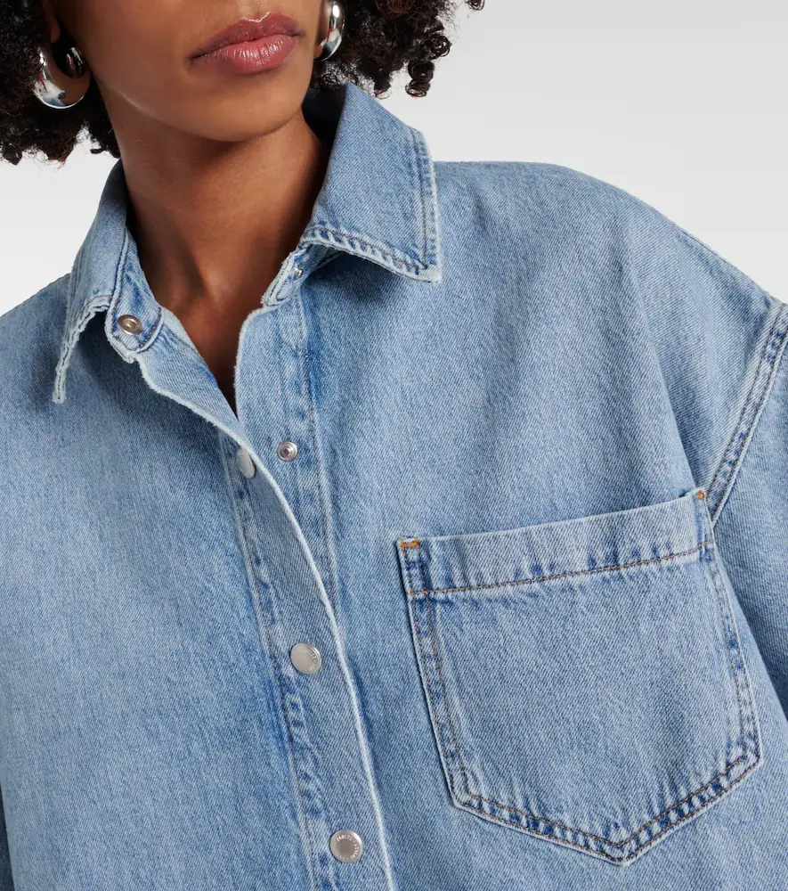 AGOLDE Rona Box cropped denim shirt | Thumbnail 2