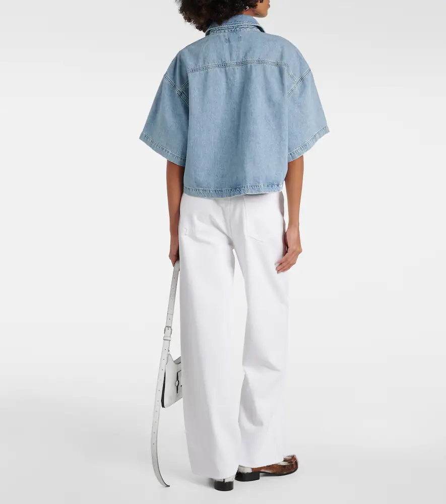 AGOLDE Rona Box cropped denim shirt | Thumbnail 5