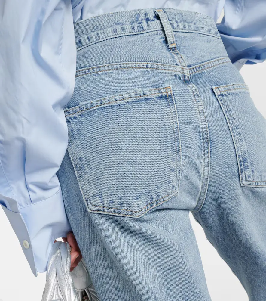 AGOLDE 90s distressed mid-rise straight jeans | Thumbnail 3