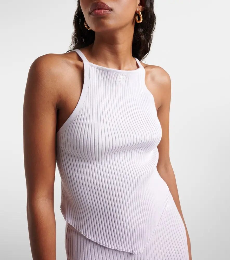 Courrèges Courrèges Logo ribbed-knit tank top | Thumbnail 5