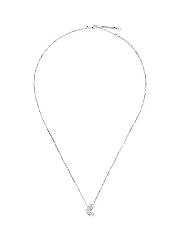 Serti Sur Vide 18kt white gold pendant necklace with diamonds Serti Sur Vide 18kt white gold pendant necklace with diamonds