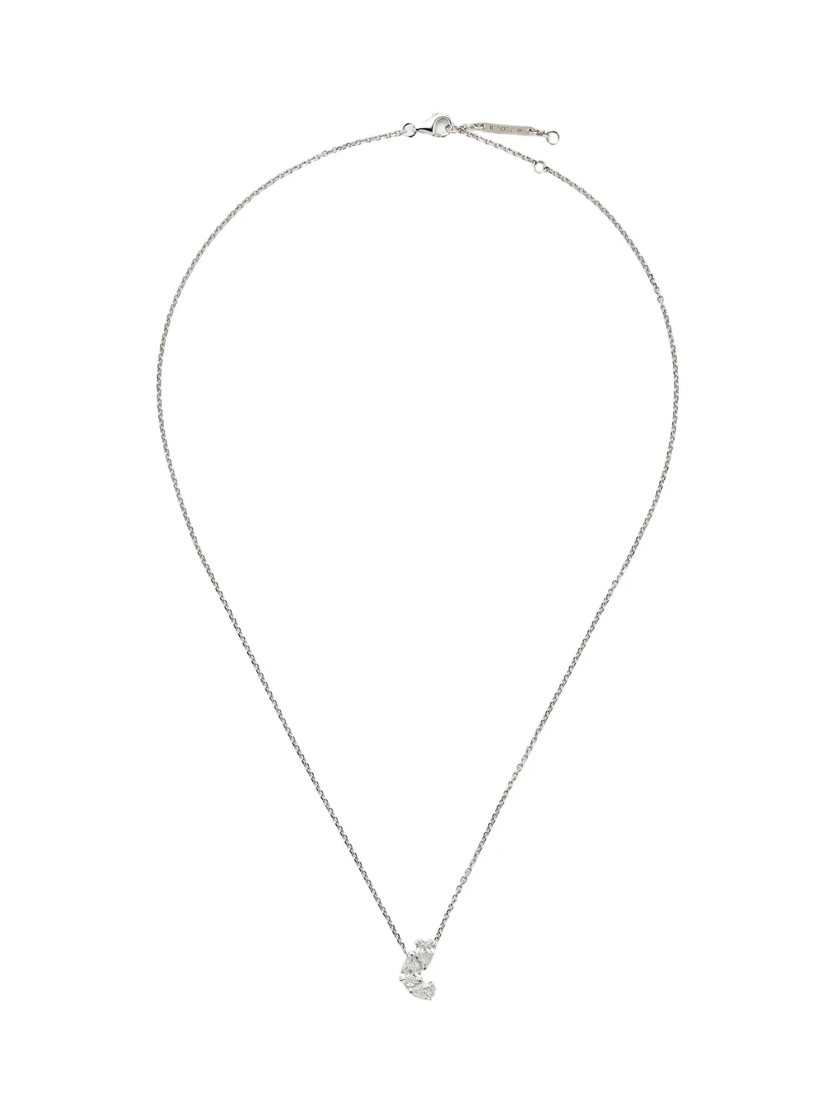 Serti Sur Vide 18kt white gold pendant necklace with diamonds Serti Sur Vide 18kt white gold pendant necklace with diamonds