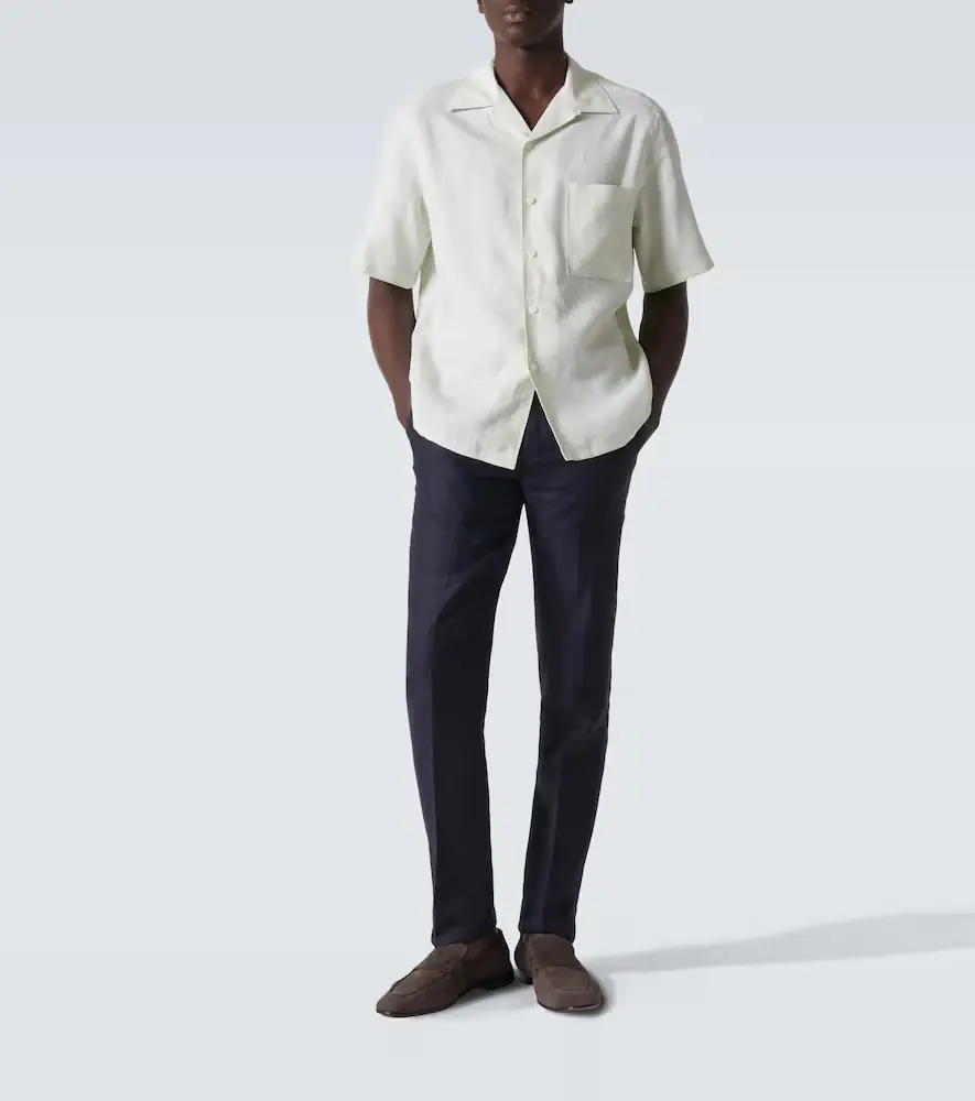 Zegna Linen bowling shirt | Thumbnail 5