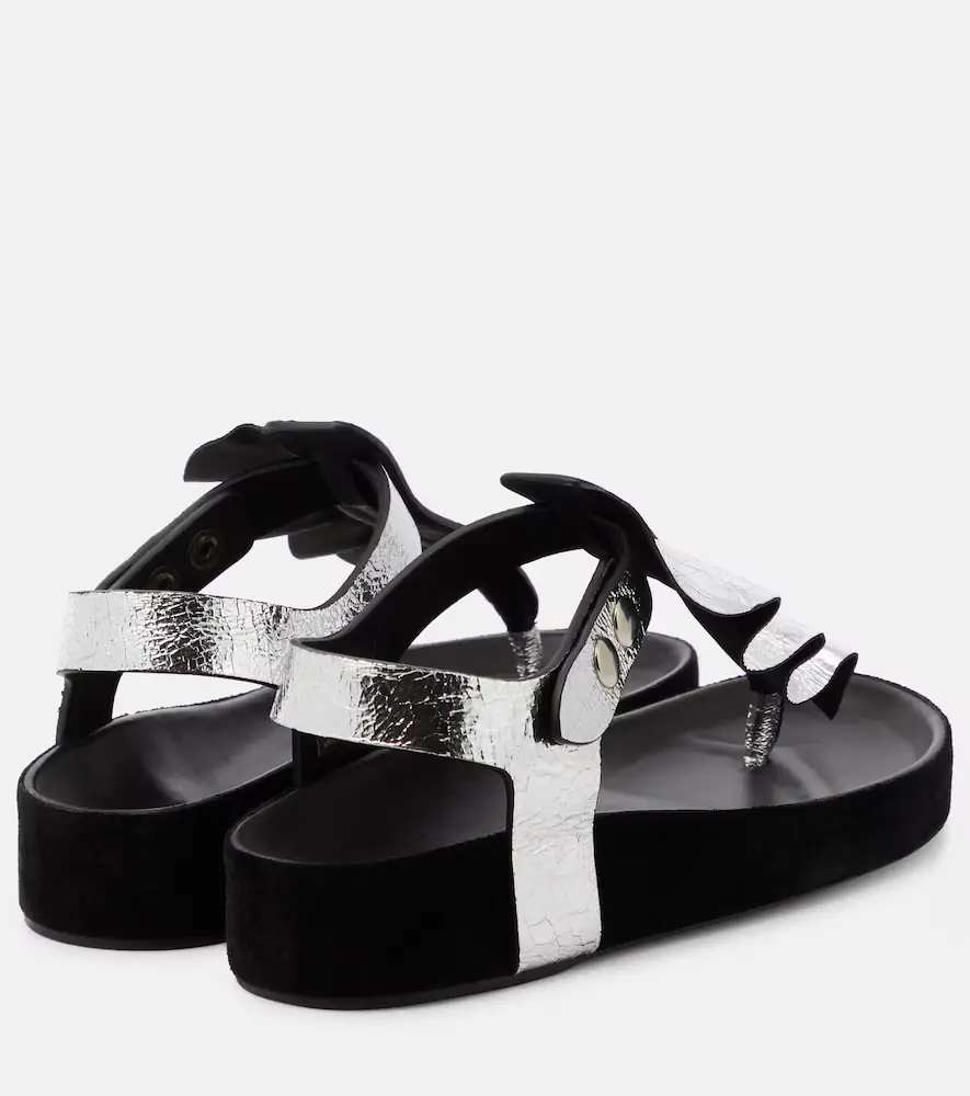 Isabel Marant Isela metallic leather sandals | Thumbnail 2