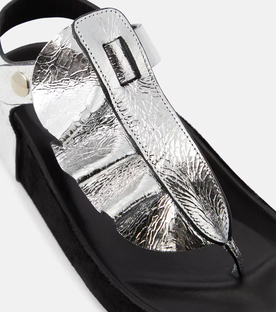 Isabel Marant Isela metallic leather sandals | Thumbnail 4