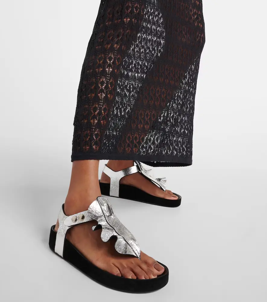 Isabel Marant Isela metallic leather sandals | Thumbnail 7